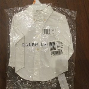 12M Ralph Lauren White Button up shirt
